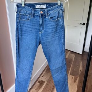 Blue Women's Jeans Hollister High Rise Stretch